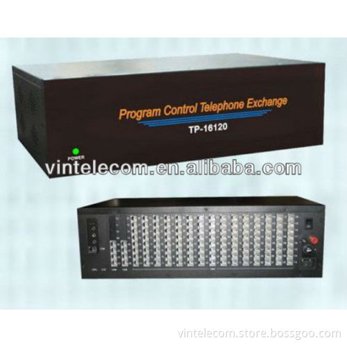 China PBX system VinTeleocom TP16120 series metal PABX with 120 extension lines